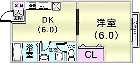 中山手ガーデンパレスA棟  ｜ 兵庫県神戸市中央区中山手通7丁目36-37（賃貸アパート1DK・2階・33.54㎡） その2