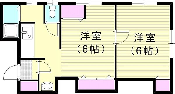 鈴蘭台東ハイツ ｜兵庫県神戸市北区鈴蘭台東町3丁目(賃貸アパート2K・1階・30.00㎡)の写真 その2