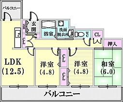 ロイヤルヴィレッジ  ｜ 兵庫県神戸市兵庫区西上橘通1丁目4-1（賃貸マンション3LDK・3階・68.24㎡） その2