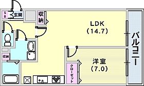 パルシオ三宮フラワーロード  ｜ 兵庫県神戸市中央区浜辺通6丁目（賃貸マンション1LDK・10階・46.58㎡） その2