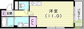 サニーパレス  ｜ 兵庫県西宮市津門綾羽町（賃貸アパート1K・3階・30.00㎡） その2