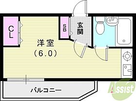 ステラハウス4-900  ｜ 兵庫県西宮市門前町9-1（賃貸アパート1K・1階・17.50㎡） その2