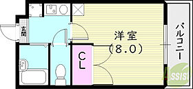 ピュア河原  ｜ 兵庫県西宮市河原町4-29（賃貸マンション1K・3階・24.00㎡） その2