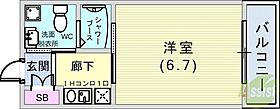 グランドール御影 202 ｜ 兵庫県神戸市東灘区御影石町3丁目（賃貸マンション1K・2階・18.31㎡） その2