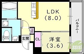 フルール甲子園  ｜ 兵庫県西宮市甲子園七番町18-4（賃貸マンション1LDK・2階・28.00㎡） その2