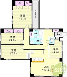 りりぱっとはうす 3SLDKの間取図画像