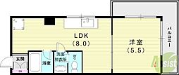 マルタカマンション 1LDKの間取図画像