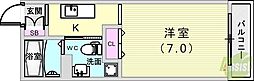 深江18 1Kの間取図画像