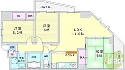 ドルチェ森北 3LDKの間取図画像