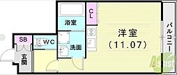 Bonheur恋野 ワンルームの間取図画像