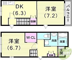 k'shouse 2DKの間取図画像