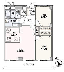 間取図画像 2LDK