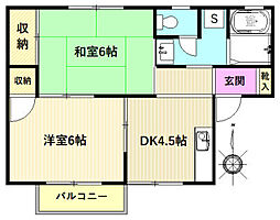 セジュール市川 2Kの間取図画像