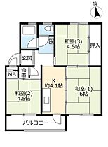 3階 / 3K / 45.38㎡
