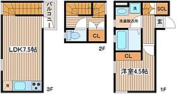 サン・ジャックカンパーニュ 1LDKの間取図画像