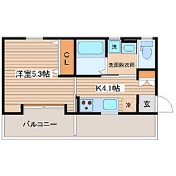 MONTANAS 1Kの間取図画像