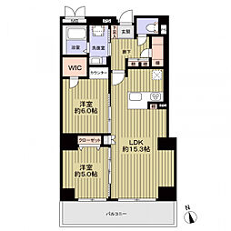 ポルト大曽根 2LDKの間取図画像