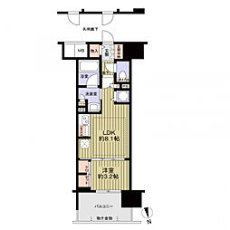 プレサンスロジェ千種内山 1LDKの間取図画像