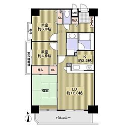 エスポア藤ヶ丘2 3LDKの間取図画像
