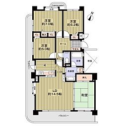 ライオンズヴィアーレ高針台弐番館 4LDKの間取図画像