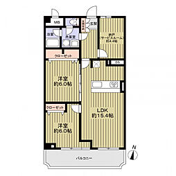 コボリマンション堀田 2SLDKの間取図画像