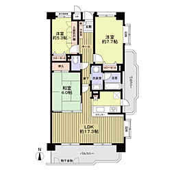 グローリアス和合第2 3LDKの間取図画像