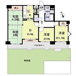 宝新守山ハイツ 4DKの間取図画像