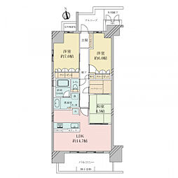 アルファスマート明石公園 3LDKの間取図画像
