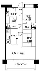 エクセルシオール所沢 2LDKの間取図画像