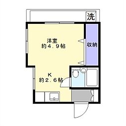 レヂオンス久米川パート3 ワンルームの間取図画像