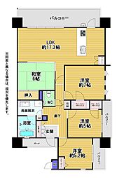 サングレート博多エクシア 4LDKの間取図画像