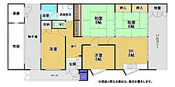 ヴィラージュ八景園 4DKの間取図画像