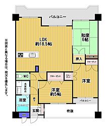 サンライフ清見 3LDKの間取図画像