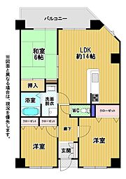 アーティックス大手町 3LDKの間取図画像