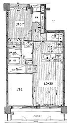 ダイアパレス西長住 2LDKの間取図画像