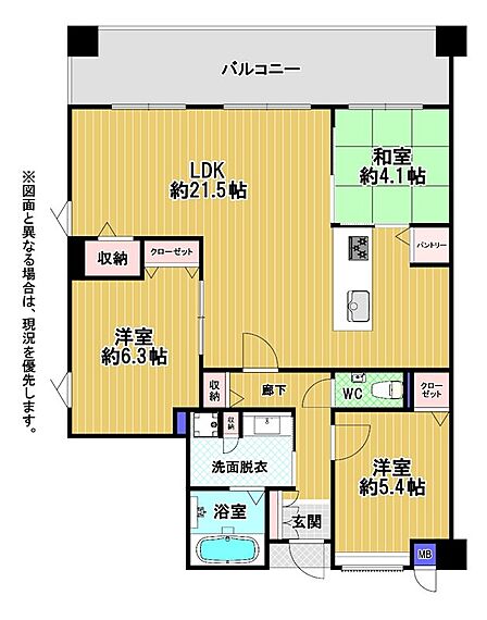 3LDK 間取り