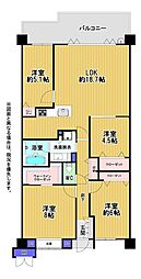 パークテラス高宮 4LDKの間取図画像