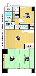 エクレール若葉台 3DKの間取図画像