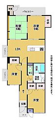 リヴィエール戸畑 4LDKの間取図画像