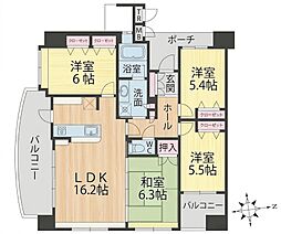 サンパーク三ヶ森2 4LDKの間取図画像
