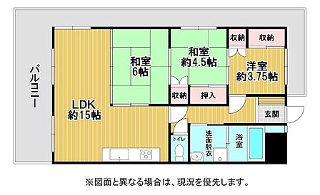 6帖の和室をつなげて約21帖の広々としたリビングとしてもお使いいただけますね