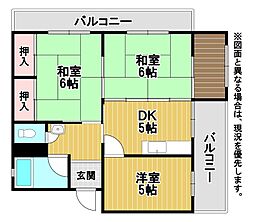 コーポラス高島 3DKの間取図画像