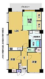 パレス霧ヶ丘 3LDKの間取図画像