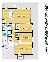 サンパーク小倉城内イクシア 3LDKの間取図画像