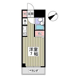 メゾンドエクセル ワンルームの間取図画像