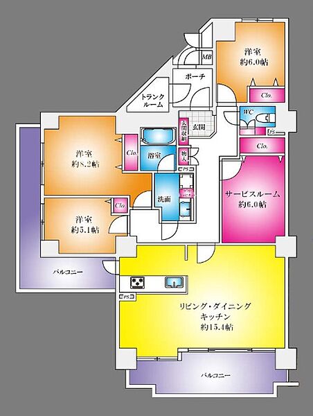 間取りを拡大表示