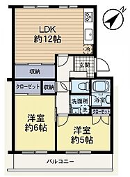 シャンボール生田 3DKの間取図画像
