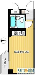 ネオハイツ第3新大阪 ワンルームの間取図画像