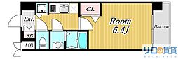 ADVANCE新大阪WESTGATE2 1Kの間取図画像