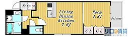 セントロイヤルクラブ新大阪 1LDKの間取図画像